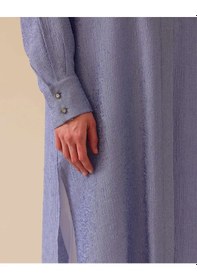 Resim Scl Oversized Midi Gömlek Yaka Kadın Tunik - Günlük Şıklık 