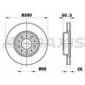 Resim Genel Markalar Ön Fren Aynası Volvo 850 (91 97) S70 C70 V70 960 2.0 2.5 2.5 20v 2.5tdı 97> (280x26x5dlxhavalı) Bra 
