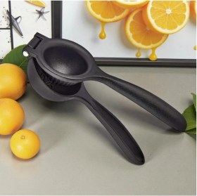 Resim Feyza Design Siyah Döküm Narenciye Sıkacağı, Sağlıklı ve Pratik Meyve Sıkma Aracı 