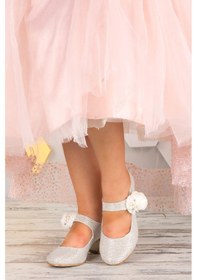 Resim Kiko Kids Kiko 751 Çupra Günlük Kız Çocuk 4 Cm Topuk Babet Ayakkabı Altın 