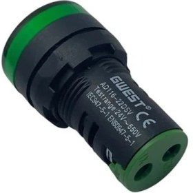 Resim 24V-550V Dijital Voltmetre (Ledli) (22/29.5 Mm) Yeşil 