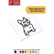 Resim Sevimli Bulldog - Araç, Oto, Laptop, Duvar Uyumlu Sticker 40*64 cm 