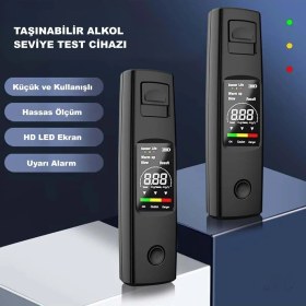 Resim Plentiful Taşınabilir Alkol Ölçüm Test Cihazı Trafik Alkol Tester Yüksek Hassasiyet Hızlı Tepki Şarjlı 