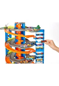 Resim HOT WHEELS Mega Garaj Oyun Seti, 1 Araç, Asansör ve 60'tan Fazla Araba Saklama Alanı GTT95 