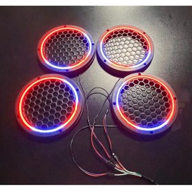 Resim LED LEVEL Pixel Ledli 16cm Piksel Midrange Hoparlör Kapağı sese duyarlı 16 Adet Animasyonlu Kumandalı 