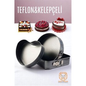 Resim ModaCar Engstore 3 Boy Kelepçeli Kek Kalıbı 24-26-28 Cm Çoklu Kek Kalıbı Teflon 