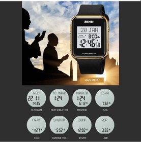 Resim Yingfu Skmeı 2211 Kare Dijital Saat Tarih Spor Elektronik Saat - Gül Altın Suya Dayanıklı Çok Renkli 