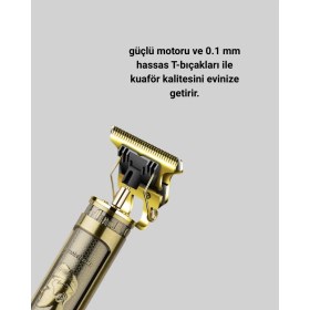 Resim Mestore 0.1 mm Hassas Kesim Tıraş Makinesi Şarjlı Metal Gövde 