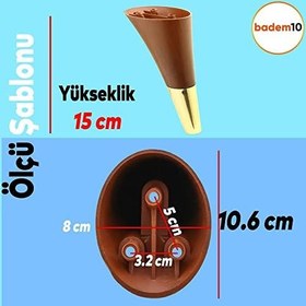 Resim Badem10 Clara Mobilya Kanepe Sehpa TV Ünitesi Baza Koltuk Ayağı Kahverengi Gold Renk 15 cm Ayak 