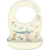 Resim Silikon Babi Önlük Su Geçirmez Tükürük Damlayan Muz Önlükler Karikatür Wild Animal Wild Animal Çok Renkli 
