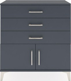 Resim Arges Şifonyer Tek Raflı 3 Çekmeceli 2 Kapaklı 88x30x96 Antra... Antrasit 