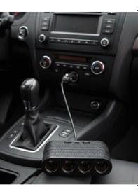 Resim Araçlar İçin 4 Lü Çakmak Çoklayıcı Type C Usb Ve Koruma Sistemli Çok Renkli 