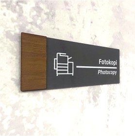Resim Dekokonsept Wooden Serisi (FOTOKOPİ) Ofis Oda Kapı İsimliği Yönlendirme Tabelası 