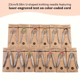 Resim 3/13 adet/set 23cm Paslanmaz Çelik Halka İğneler, Paslanmaz Çelik Halka Örgü İğneleri 2.0mm-6.0mm Boyut, Renkli Bağlantı İpliği ile Yuvarlak Örgü Aletleri, Kazak, Çorap, Kol Örmek İçin Temel, Pürüzsüz ve Eşit İplik Yapmak İçin Mükemmel 