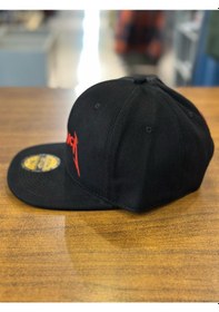 Resim Hamze Metallica Nakışlı Siyah Hip Hop Snapback Rapper Basket Cap Şapka 