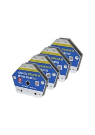 Resim Çırak/50m Manyetik Kaynak Gönyesi 4 Adet 6 Açılı, 50 Kg Kaynak Tutucu Mıknatıs 