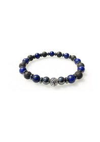 Resim Lapis Lazuli - Lav Taşi - Hematit - Erkek Doğaltaş Bileklik Çok Renkli 