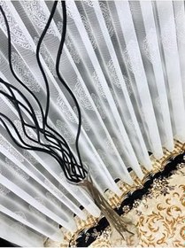 Resim Emes Örme Tül Lale Desen Desenli Mutfak Tülü Salon Lüx,Ekru 350 X 280 