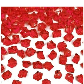 Resim Willowhaven 288 Parça Parlak Kırmızı Akrilik Buz Kristali - Vazo Dolgu, Masası Dekorasyon 