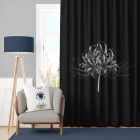 Resim Gray Flower Perde 