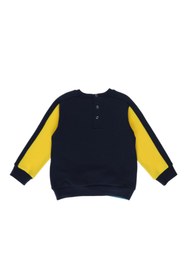 Resim Panço Erkek Bebek Blok Renkli Baskılı Petrol Sweatshirt 