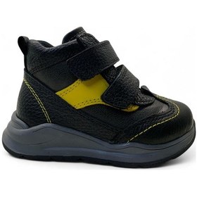 Resim Tuğba Ortopedi 416 Erkek Çocuk Deri Bot Siyah/sarı Siyah - Sarı 