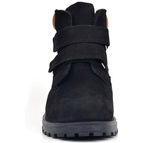 Resim Rakerplus Neson Hakiki Deri Siyah Nubuk Cırtlı Erkek Çocuk Bot Siyah 