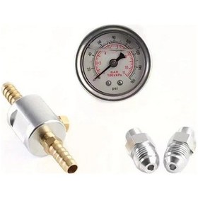 Resim Motion003 0-160psı Evrensel 1/8 Npt Gümüş Renkli Yakıt Sıvı Basınç Göstergesi Kombinasyon Seti No 4 Gümüş Renkli Saat Aksesuarlar 
