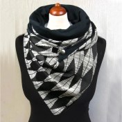 Resim Chaoduo Shop No.25 Tarzı Evrensel Sonbahar Kış Sıcak Rüzgar Geçirmez Kedi Baskılar Çift Katmanlı Toka Eşarp Yeni Tasarımcı Kadın Modası Bufanda (Yurt Dışından) 