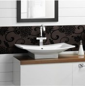 Resim Turkuaz Seramik Cerastyle Bella 70 CM Tezgah Üstü Çanak Lavabo 