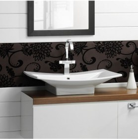Resim Turkuaz Seramik Cerastyle Bella 70 CM Tezgah Üstü Çanak Lavabo 