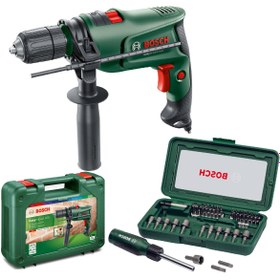 Resim Bosch Darbeli Matkap Easyimpact 600 + 46 Parça Vidalama Ucu Lokma Ucu Tornavida Seti 