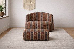 Resim Vintage Turkish Mila Puff Vintage Armut Koltuk - Ottoman 