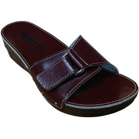 Resim Esem 0314 Z 000 Kadın Cırtlı Ortopedik Terlik Bordo Bej 