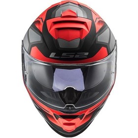 Resim Ls2 Storm 2 Faster Full Face Motosiklet Kaskı 66946 Mat Kırmızı Titanyum 