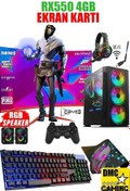 Resim DMC Nx19 (PUBG,GTA 5) I5 9400f (9.NESİL) 16gb,500gb Hdd,256gb Ssd,rx550.24''oyuncu Masaüstü Bilgisayar 