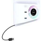Resim Ps5 Slim İpega İçin Pg-p5s019 Sıcaklık Kontrolü Soğutma Fanı Yüz Kapağı Soğutucu + Rgb Işıklı Usb Hub 