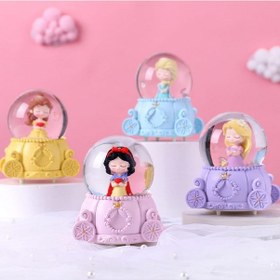 Resim Sevimli Prenses Tasarımlı Işıklı Mini Kar Küresi 
