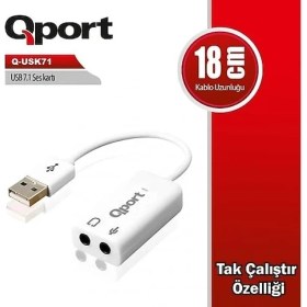 Resim Sylar Qport Q-USK71 USB To Soundcard 7.1 USB Ses Kartı 