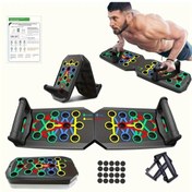 Resim Lumaworld Siyah Ergonomik Şınav Tahtası - Göğüs Ve Omuz Güçlendirme Ev Spor Ekipmanı 