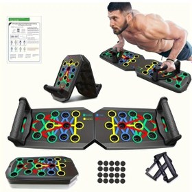 Resim Lumaworld Siyah Ergonomik Şınav Tahtası - Göğüs Ve Omuz Güçlendirme Ev Spor Ekipmanı 