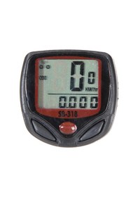 Resim Bisiklet Klm Dijital Kilometre Km Saati Ibre Lcd Hız Göstergesi Siyah Kırmızı 