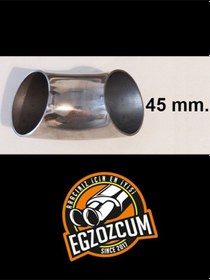 Resim Paslanmaz Krom Dirsek Boru 45 Mm. Isıya Dayanıklı 