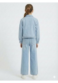 Resim Xo Kids Kız Çocuk 3lü Alt Üst Kombin Takmı 8-14 Yaş Set0498 Mavi 