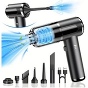 Resim Challenger Siyah 16000pa Kablosuz Elektrikli Araba Süpürgesi 4 İn 1 Usb Şarjlı Taşınabilir Mini Hava Duster 