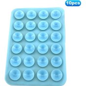 Resim Cbtx Telefonlar İçin 10 Adet Silikon Vantuz Yapışkanlı Montaj Kaymaz Vantuz Pedleri Ayna Duş Telefon Tutucu Bebek Mavisi 