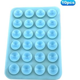 Resim Cbtx Telefonlar İçin 10 Adet Silikon Vantuz Yapışkanlı Montaj Kaymaz Vantuz Pedleri Ayna Duş Telefon Tutucu Bebek Mavisi 