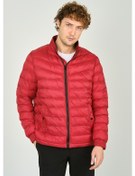 Resim Allegro Erkek Hakim Yaka Fermuar Kapamalı Cep Detaylı Kapitone Şişme Mont 7360 Kırmızı Kırmızı 