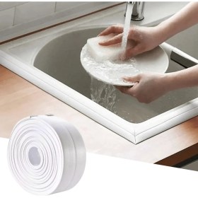 Resim Angel Of Life Su Sızdırmaz Banyo Mutfak Lavabo Küvet Izolasyon Şerit Bant,lavabo Kenar Bandı 3.2 mt x 38 mm ( Lisinya ) 