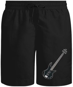 Resim Gitar - Bass Unisex Siyah Şort - Siyah / S 